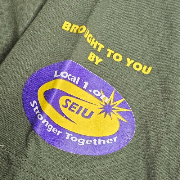 Men's Army Green Short Sleeve T-Shirt, 2XL, 100% Cotton - Picture 3 of 10